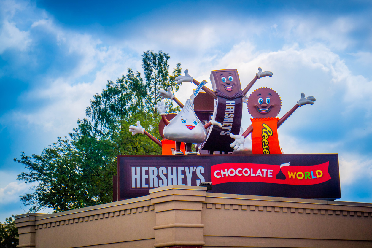 A candy store museum in Hershey, Pennsylvania