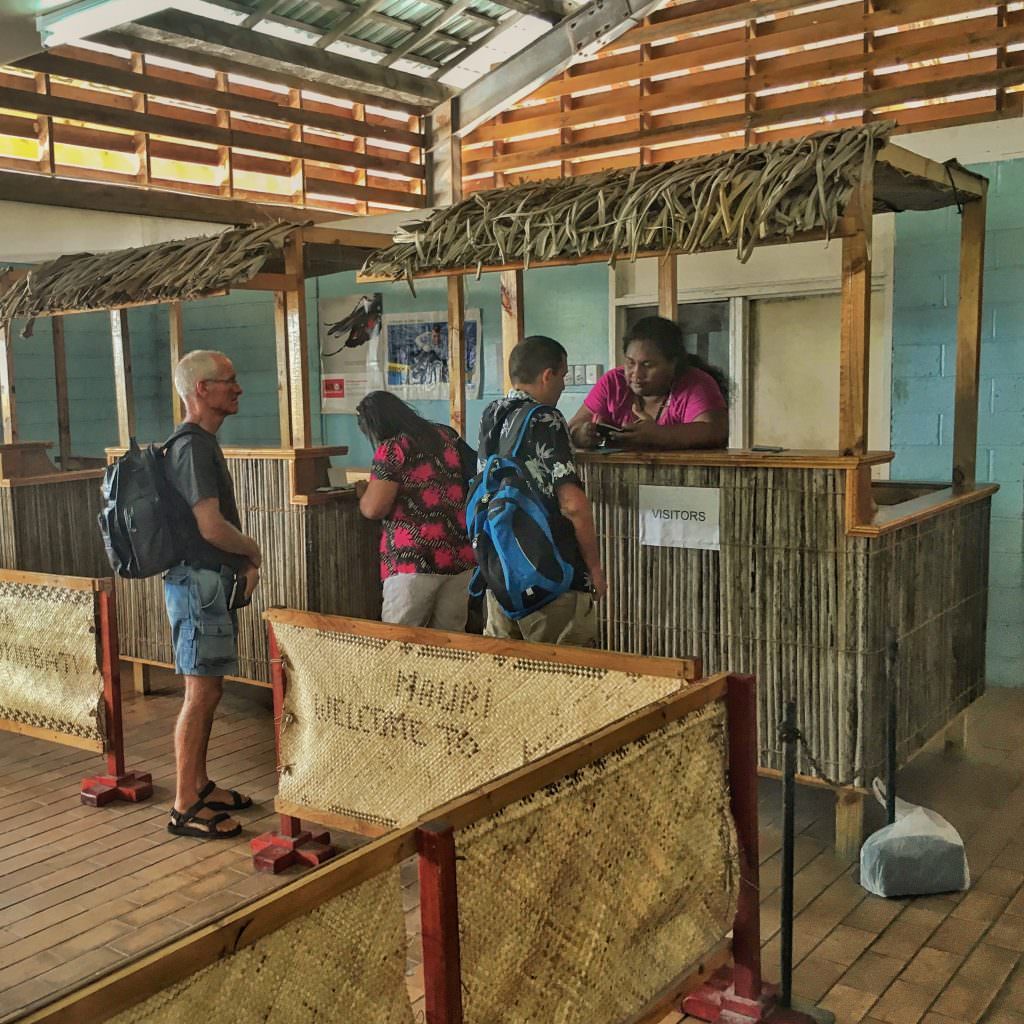 Airport immigration in Kiribati