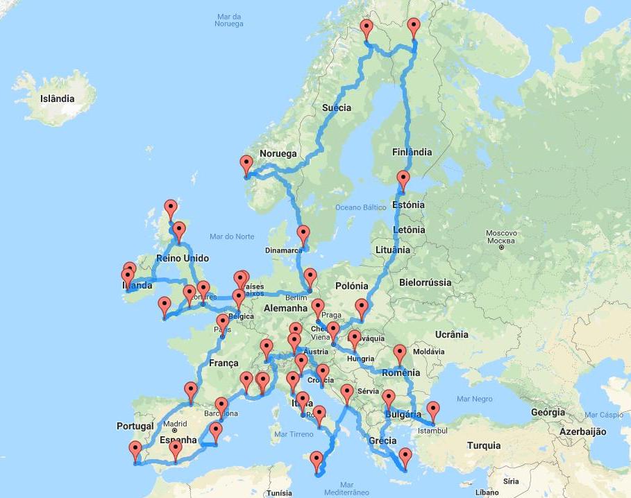 Roteiro de viagem por Portugal e Espanha de carro