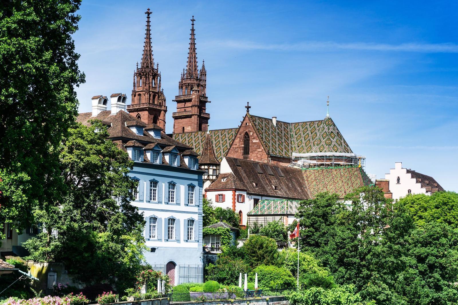 Traditional Cathedral building in Basel, Switzerland