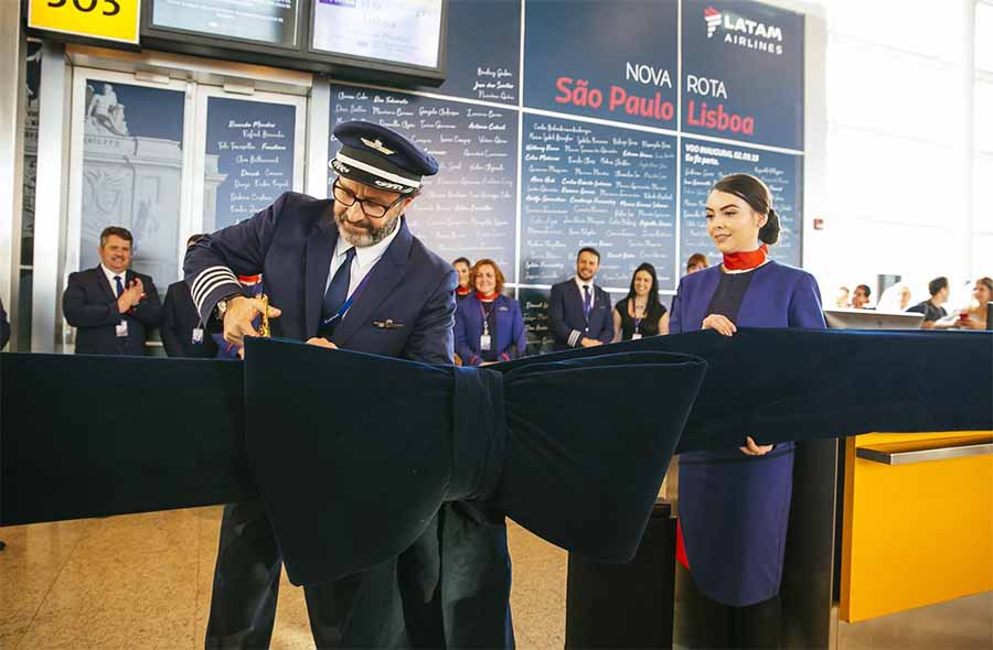 LATAM inaugurou a nova ligação aérea entre São Paulo e Lisboa