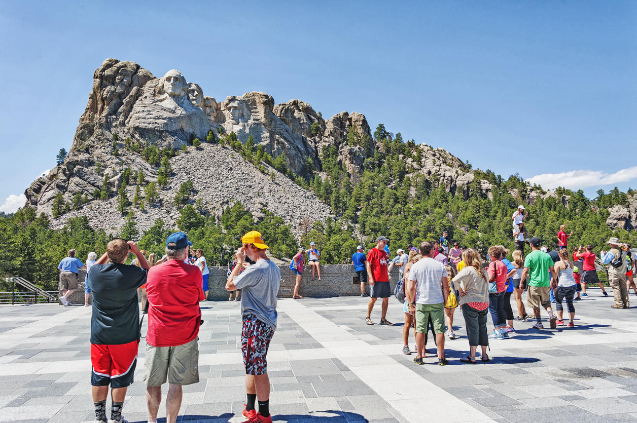 Mt Rushmore Visitors enjoying this great view