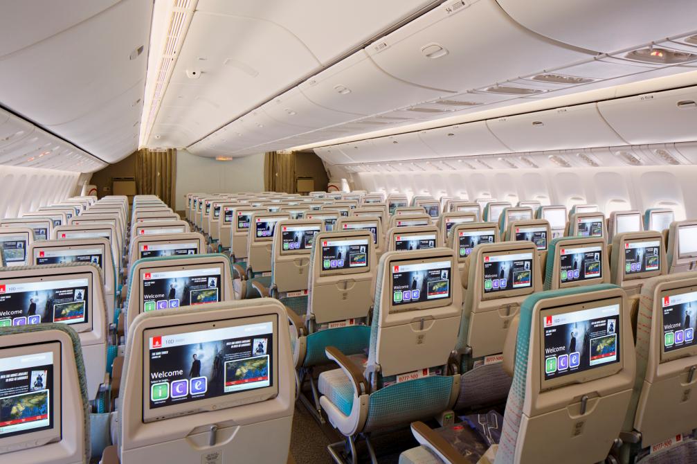 Economy Class cabin on Boeing 777-300ER (2)