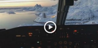 Vídeo gravado no cockpit de avião mostra aterragem impressionante na Gronelândia