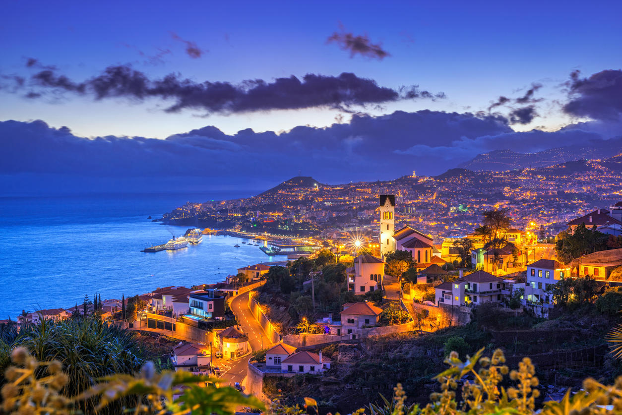 Night view on Funchal on Madeira