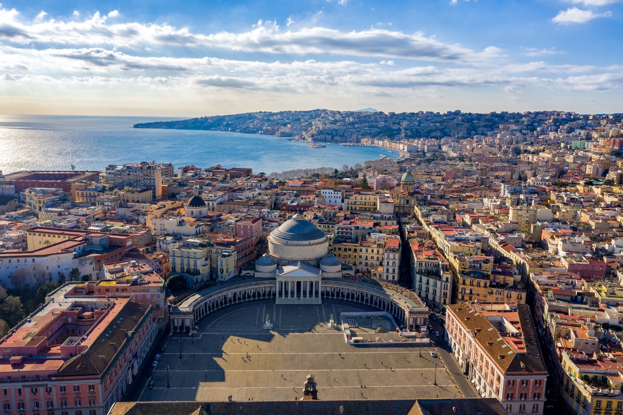 Aerial View of Naples, Italy